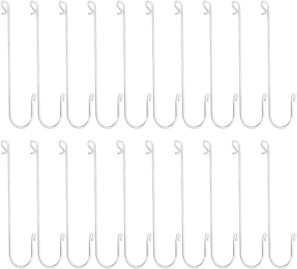 S-haken Ophanghaken Extra Lange Vorm Zilver 20 cm