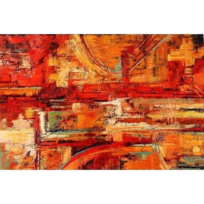 Fototapete PAPERMOON "Abstrakt Gemälde rot", bunt, B:2,5m L:1,86m, Vlies, Tapeten
