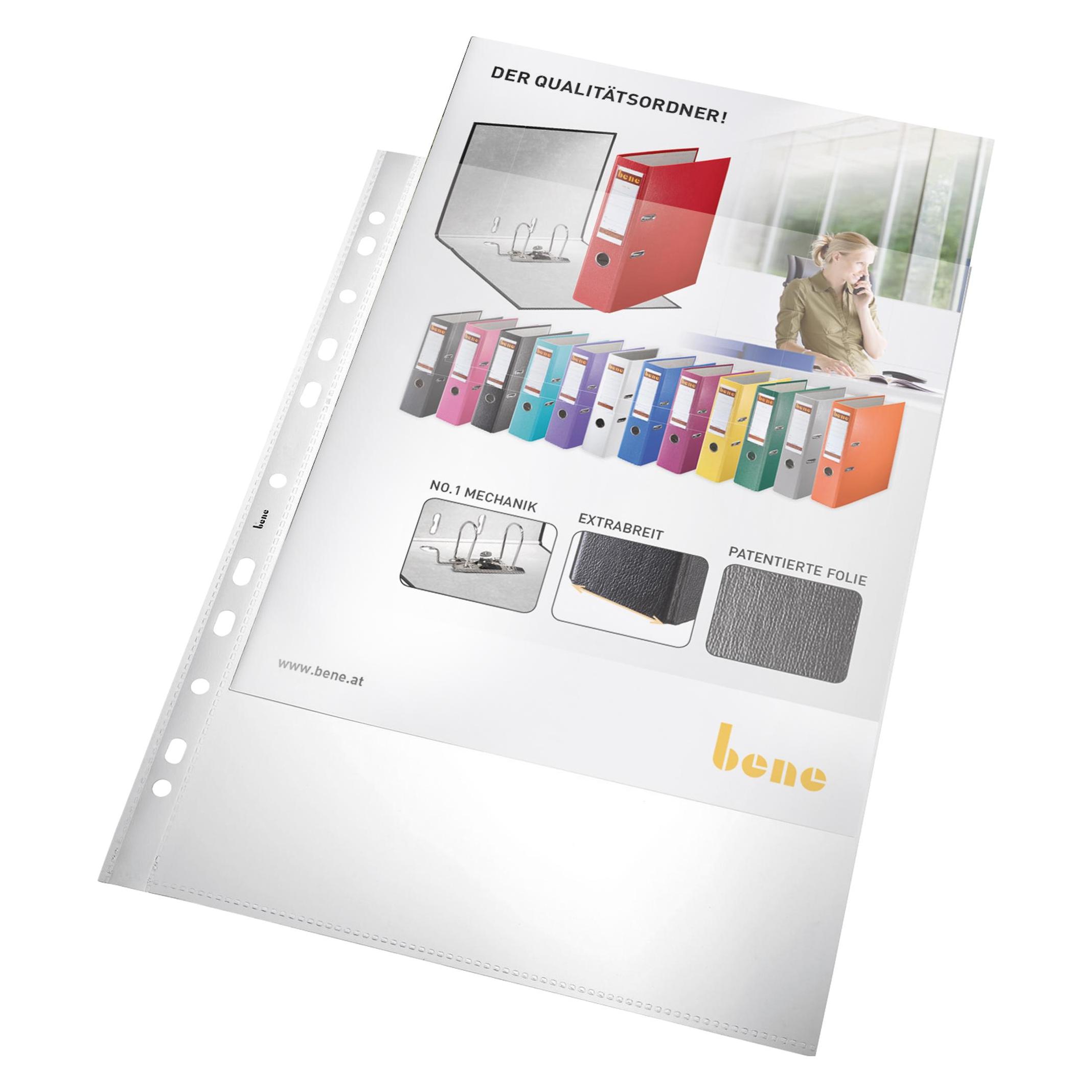 Bene Prospekthülle DIN A4 0,10mm oben offen Polypropylen transparent 25 St./Pack. (25x) (206825WS)