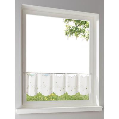 Querbehang HEINE HOME Gr. 6, weiß, B:120cm H:60cm, Polyester, Gardinen