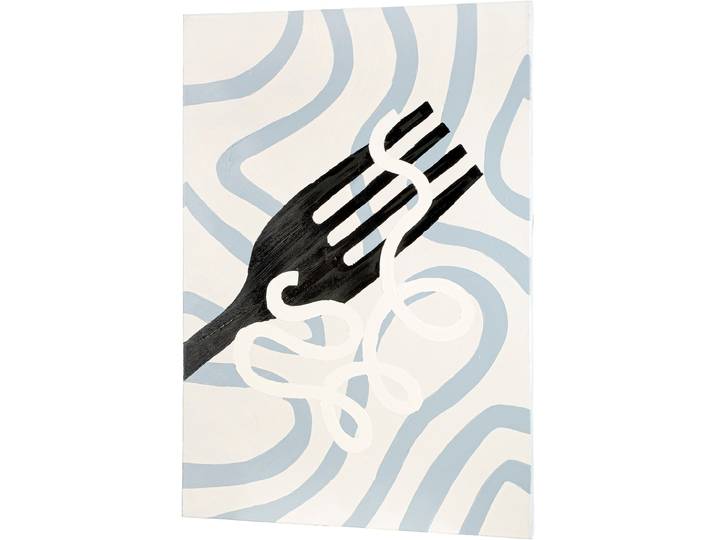 Leinwandbild GILDE Bild rechteckig Pasta Club creme , weiss (farbe bild(er): creme), B:60,5cm H:90cm T:3,5cm, Poly-Leinwand, Bilder, Leinwandbild, Küchenbild Pastamotiv Bistrostil Wanddeko Küche italienisches Flair