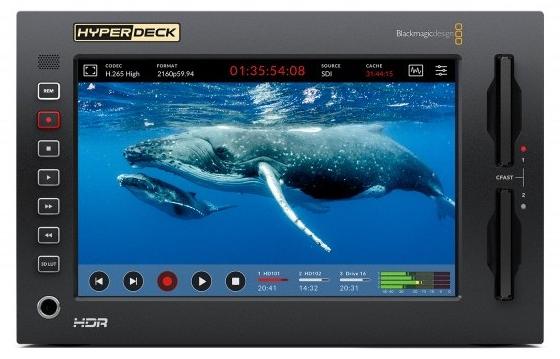 Blackmagic Design HyperDeck Extreme 4K HDR, Schwarz, H.265, AAC, PCM, 10 Gigabit Ethernet, AC, 100 - 240 V