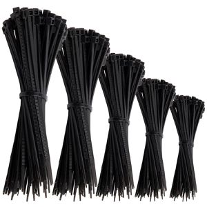 Offgridtec Kabelbinder 8-01-021650, Kunststoff, 100/150/200/300mm, schwarz, UV-beständig, 1000 Stück