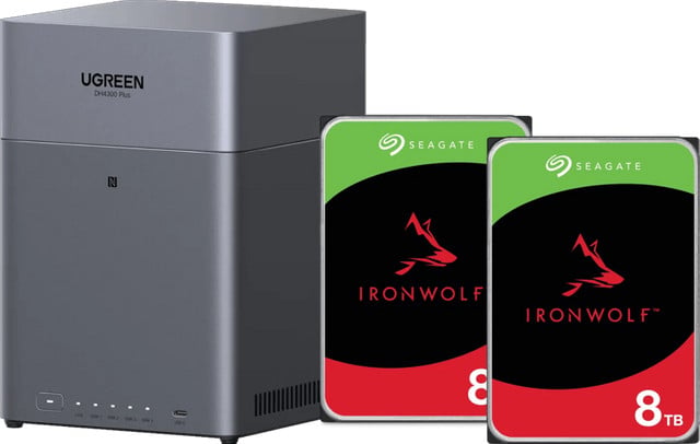 UGREEN NASync DH4300 Plus met 2x Seagate Ironwolf 8TB Duo Pack