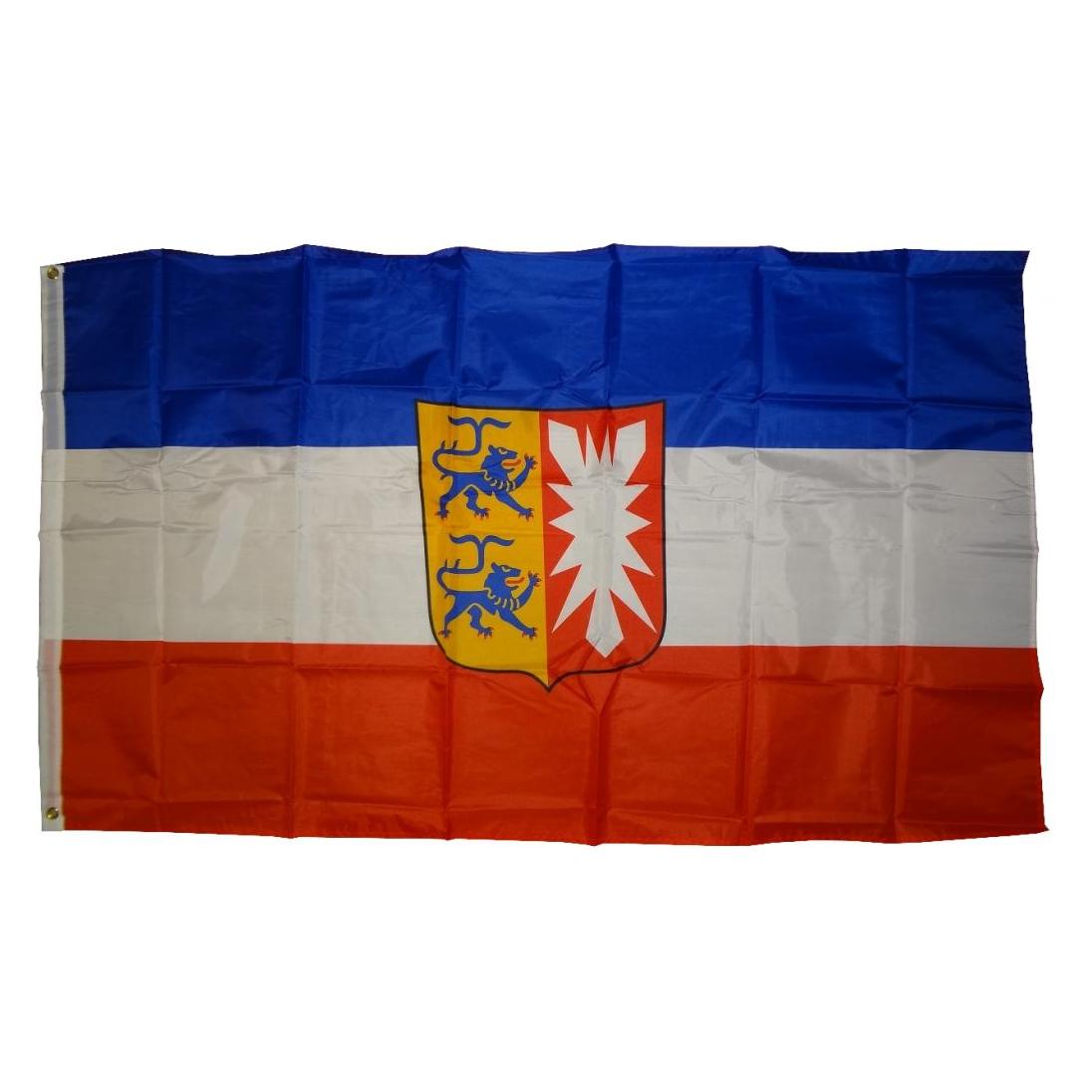 trends4cents Flagge Schleswig-Holstein 250 x 150 cm Fahne mit 3 Ösen 100g/m² Stoffgewicht Hissen (250 x 150 cm) (32205261)