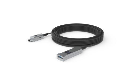 Huddly USB 3.0 AOC Kabel – 5 m aktives optisches USB-Verlängerungskabel 7090043790443
