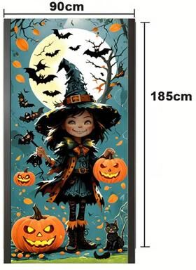 Inspire Essentials Moonlit Graveyard Halloween Door Banner 9