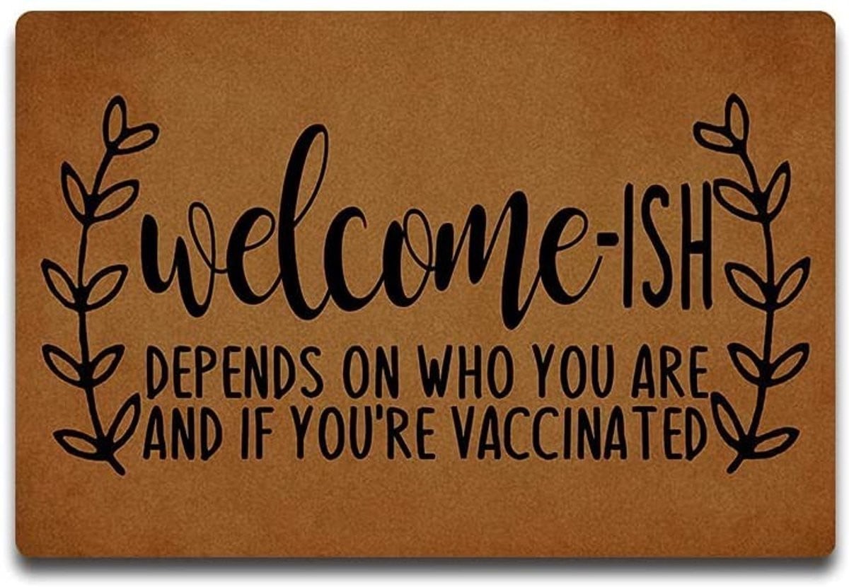Deurmat Vaccinated - Grappig Welkom - Antislip Rubber