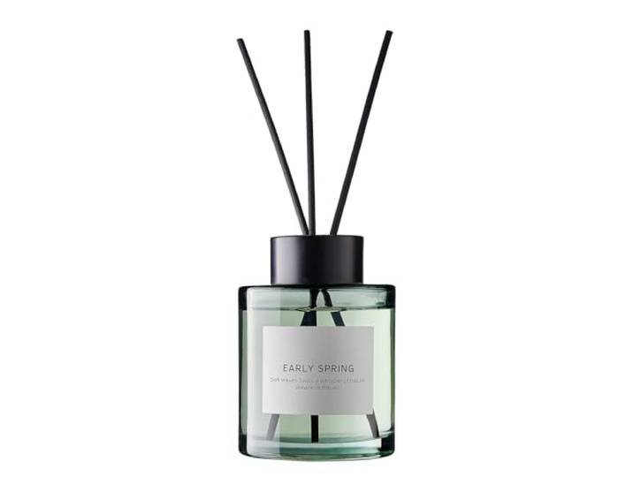 BUTLERS Raumduft Early Spring Glas - Pure Poetry - Duftrichtung Basilikum & Eukalyptus - 150 ml - Aroma Diffusor für Raumbeduftung - Duftstäbchen für Bad & Flur
