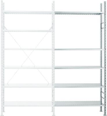 Anbaufeldregal R 3000, 5 Böden, verzinkt, T 600 mm