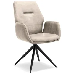 2er-Set MAISON Stuhl Midland Stoff Toffee