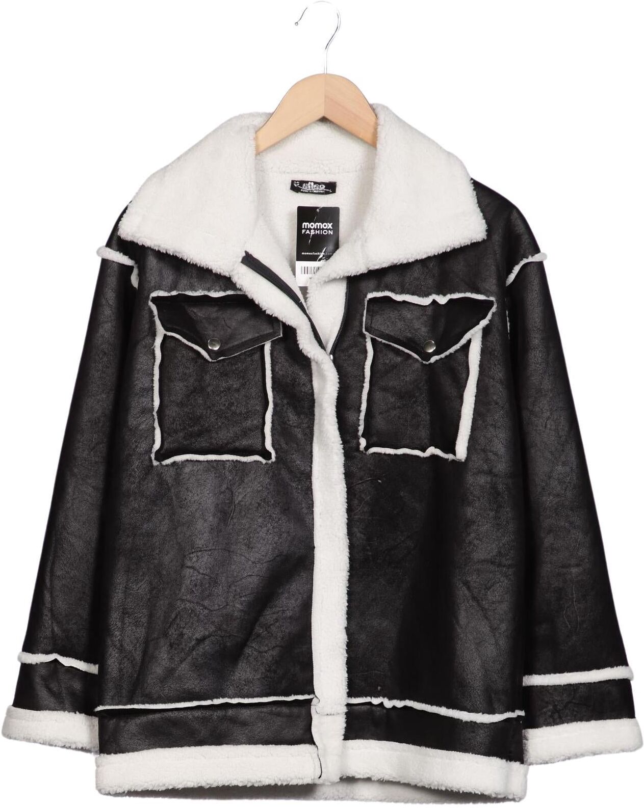 Ellen Eisemann Damen Jacke, Schwarz, Gr. L, Synthetik - Second Hand