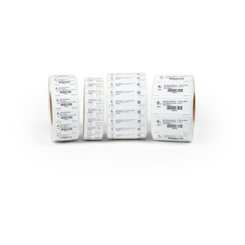 ZEBRA LABEL SYNTHETIC 60X25MM RFID COATED ACRYLIC ADH 76.2MM 400/R
