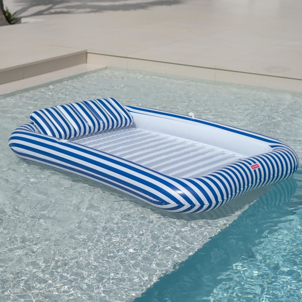 Flamingueo Flotador gigante tumbona pvc azul