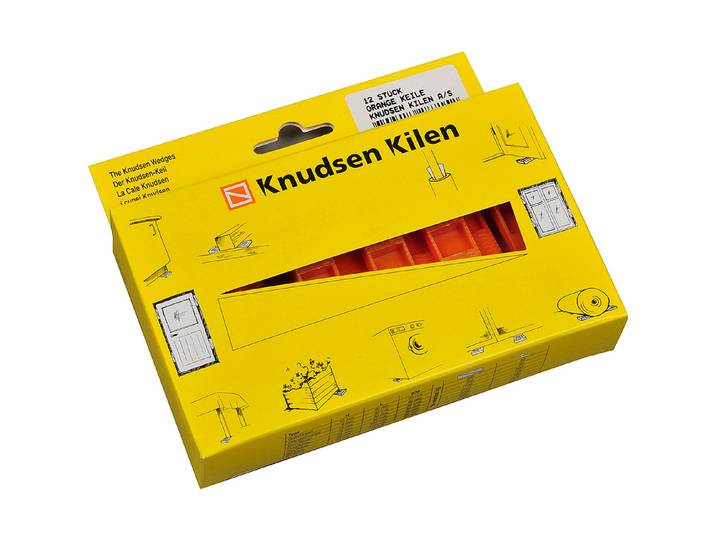 Knudsen Kunststoff-Keile Orange 80 × 40 × 8 mm 12 Stück