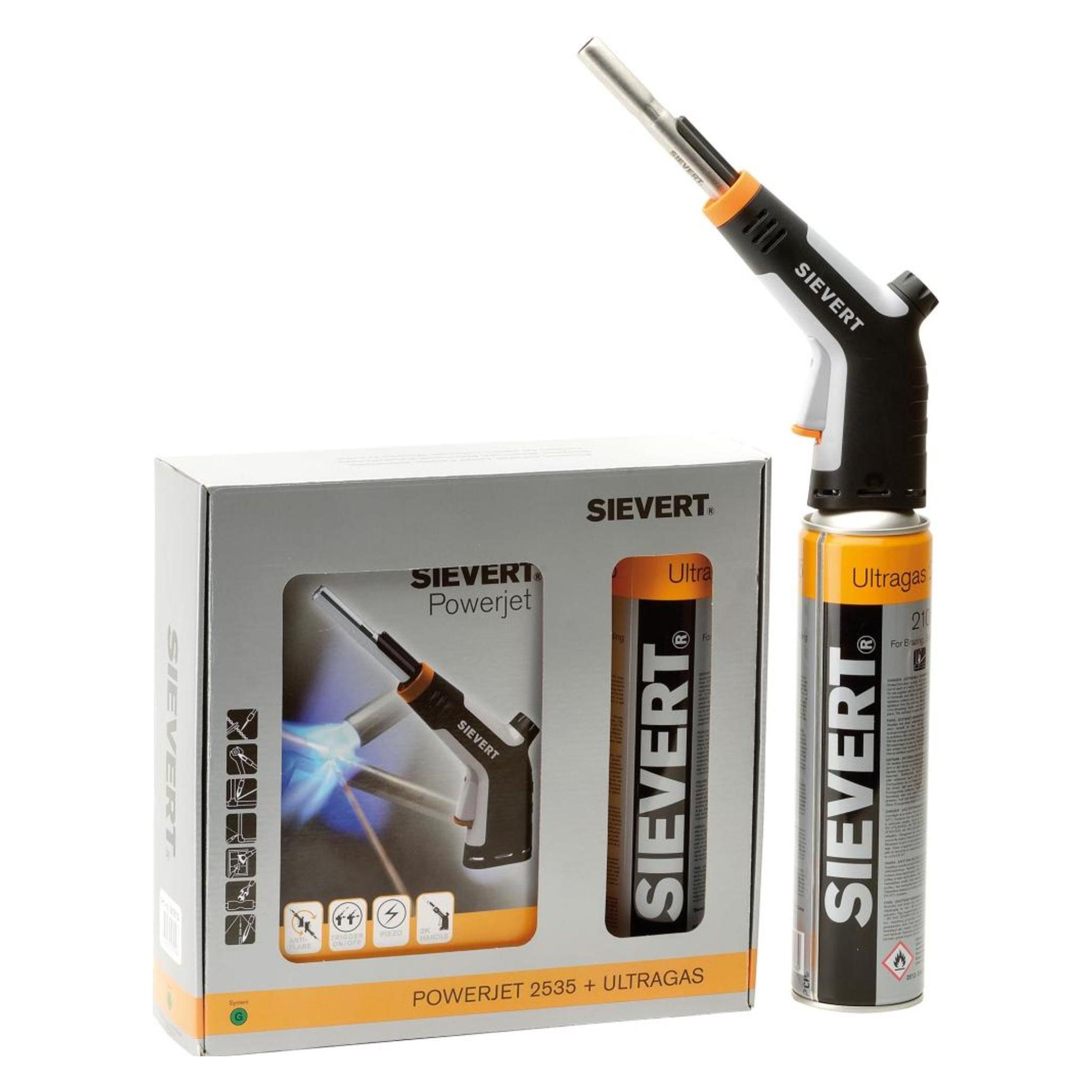 Sievert PowerJet Ultra Set Lötlampe 2100 °C inkl. Gasflasche (Lötlampe) (253512)
