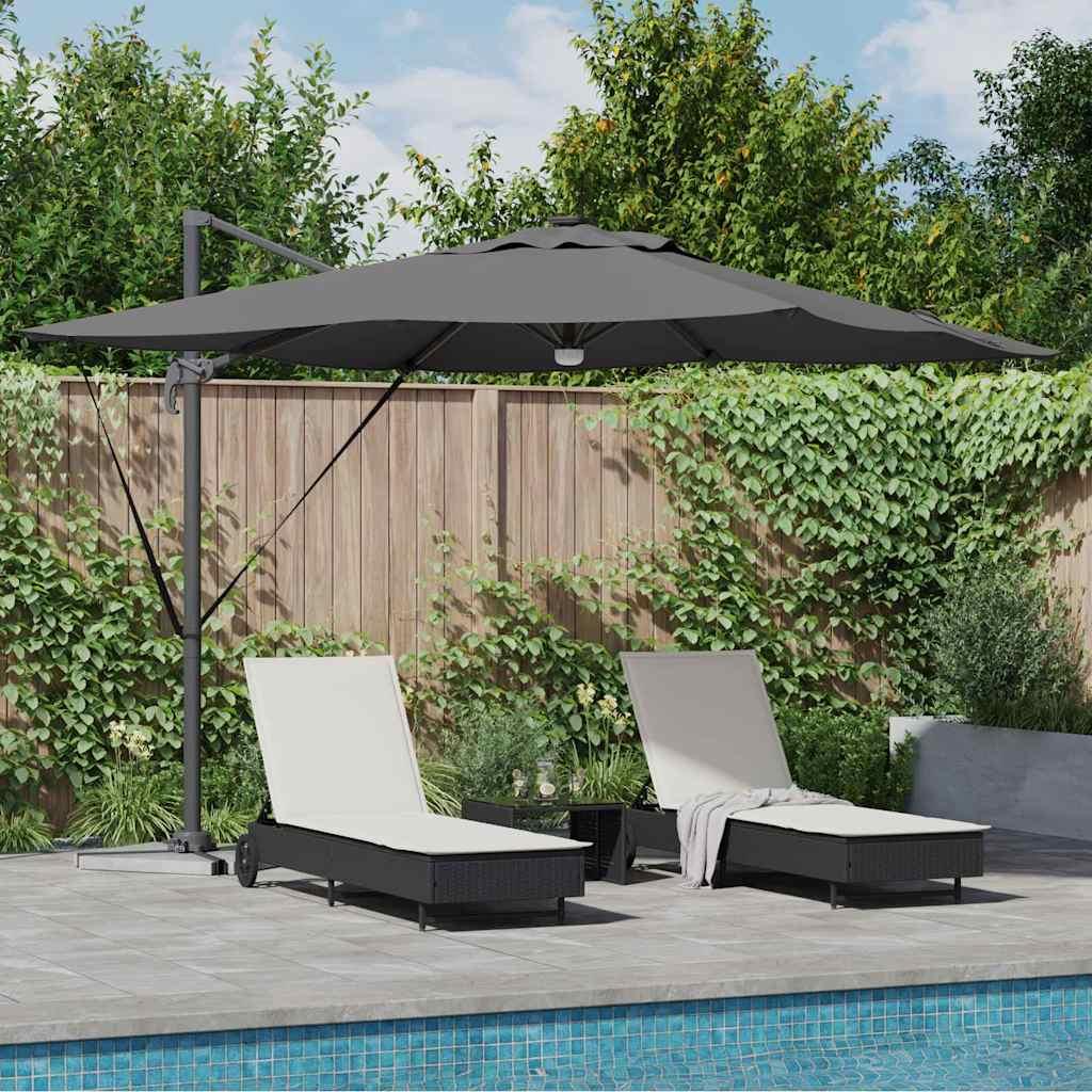 Maison Exclusive - Roma Parasol mit LED-Lichtleisten Anthrazit 286 x 284 x 270 cm