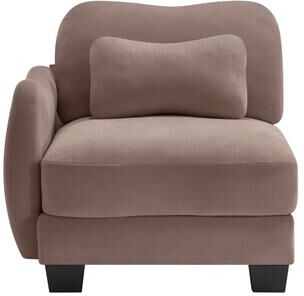 Loedds Chenille Left Arm Modular Sofa Seat with Lumbar Pillows