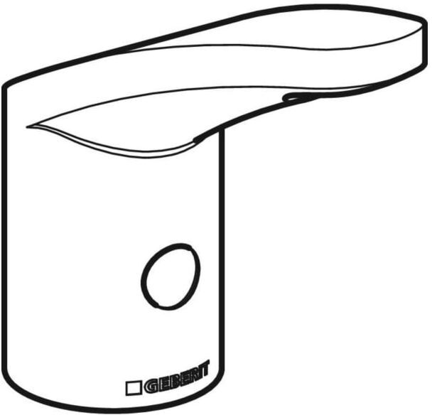 Geberit Armaturenkörper ohne Öffnung 242244001 für Temperaturmischer, HyTronic185