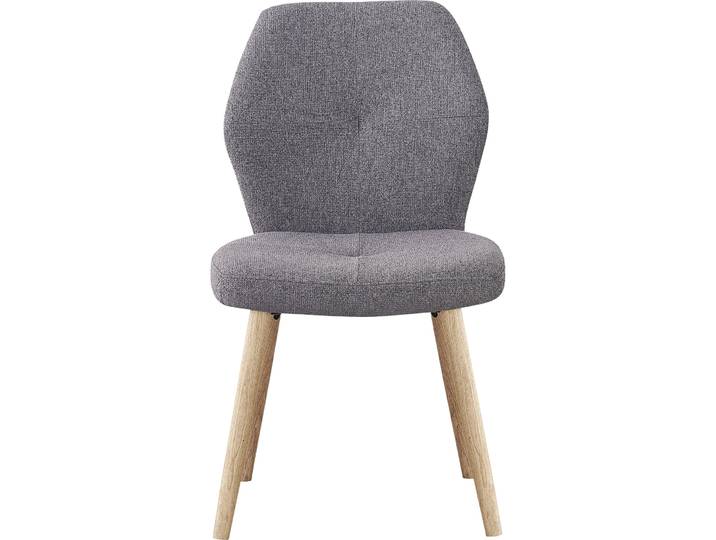 Stilvoller Stuhl Oslos Stoff, Eiche grau - Material: Polyester/Eiche - Stuhl