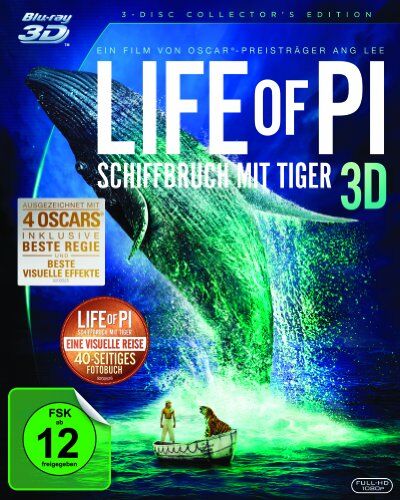 Ang Lee - Life of Pi - Schiffbruch mit Tiger 3D [Blu-ray 3D] [Collector's Edition] - Preis vom 09.10.2026 07:28:09 h