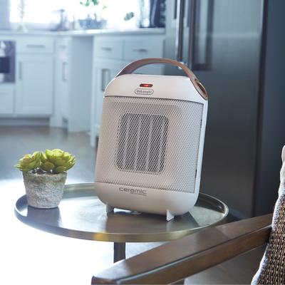 DeLonghi Capsule Compact Ceramic Heater in White