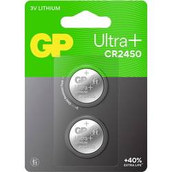 GP Knopfzelle CR2450 3 V 2 St. 540 mAh Li-MnO2 GP Ultra Plus Batterie Lithium Lithium Knopfzelle CR2450 2 Stück GPPBL245U001