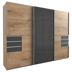 Schwebetürenschrank Saigon Graphit/Eiche