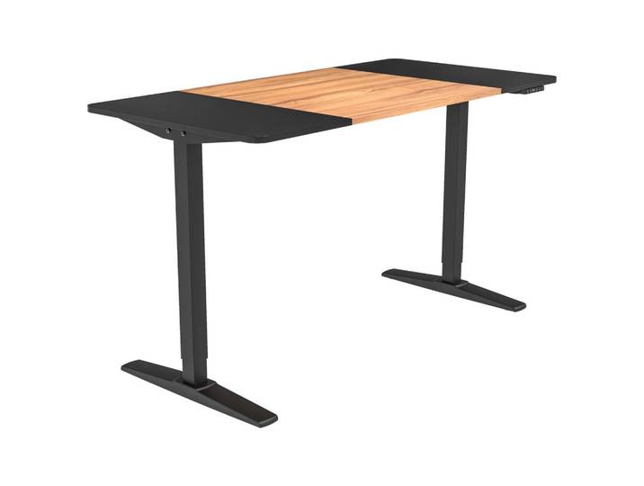 Schreibtisch B 140cm H 71-116 cm Milan 2, Schwarz
