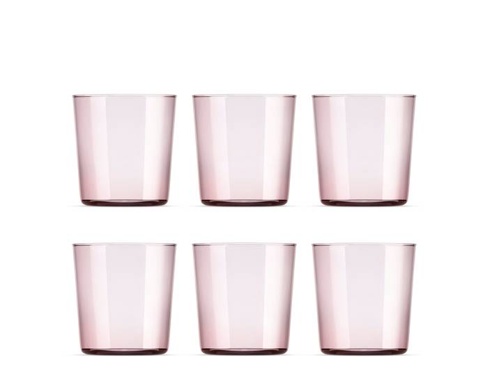 Gläser-Set MÄSER Calma , rosa, 6 Stk., Trinkgefäße, Gläser-Set