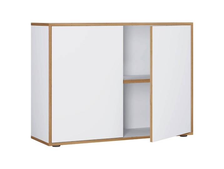 Aktenschrank Salia B100 Weiß/Honigeiche ca.100x74x33cm