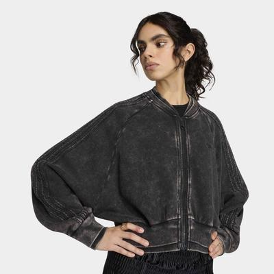Outdoorjacke ADIDAS ORIGINALS "SST DOUBLE LAYERED CROPPED TRACK", Damen, Gr. XL, schwarz, Obermaterial: 100% Baumwolle, Jacken Outdoorjacke, aus Baumwolle, mit Reißverschluss, sportlicher Stil