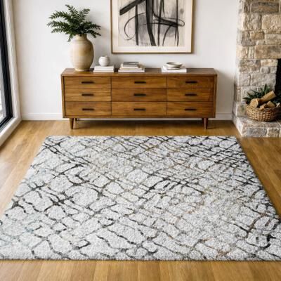 Addison Rugs Premium Washable Super Soft Abstract Hitchcock Dream Shag Rug