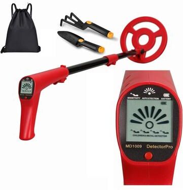 Inspired Deals Kids Adventure Metal Detector Toy With LCD Screen High Sensitivity Treasure Finder red