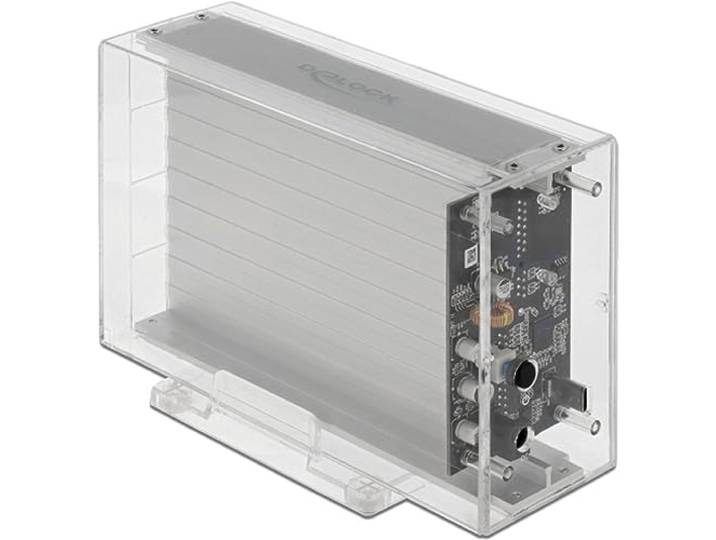 DeLOCK 42624 harde schijf behuizing / SSD-behuizing, transparant 2,5 / 3,5 inch
