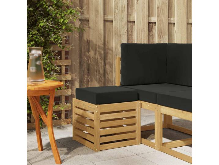 vidaXL Outdoor Hocker Bank Massivholz Akazie