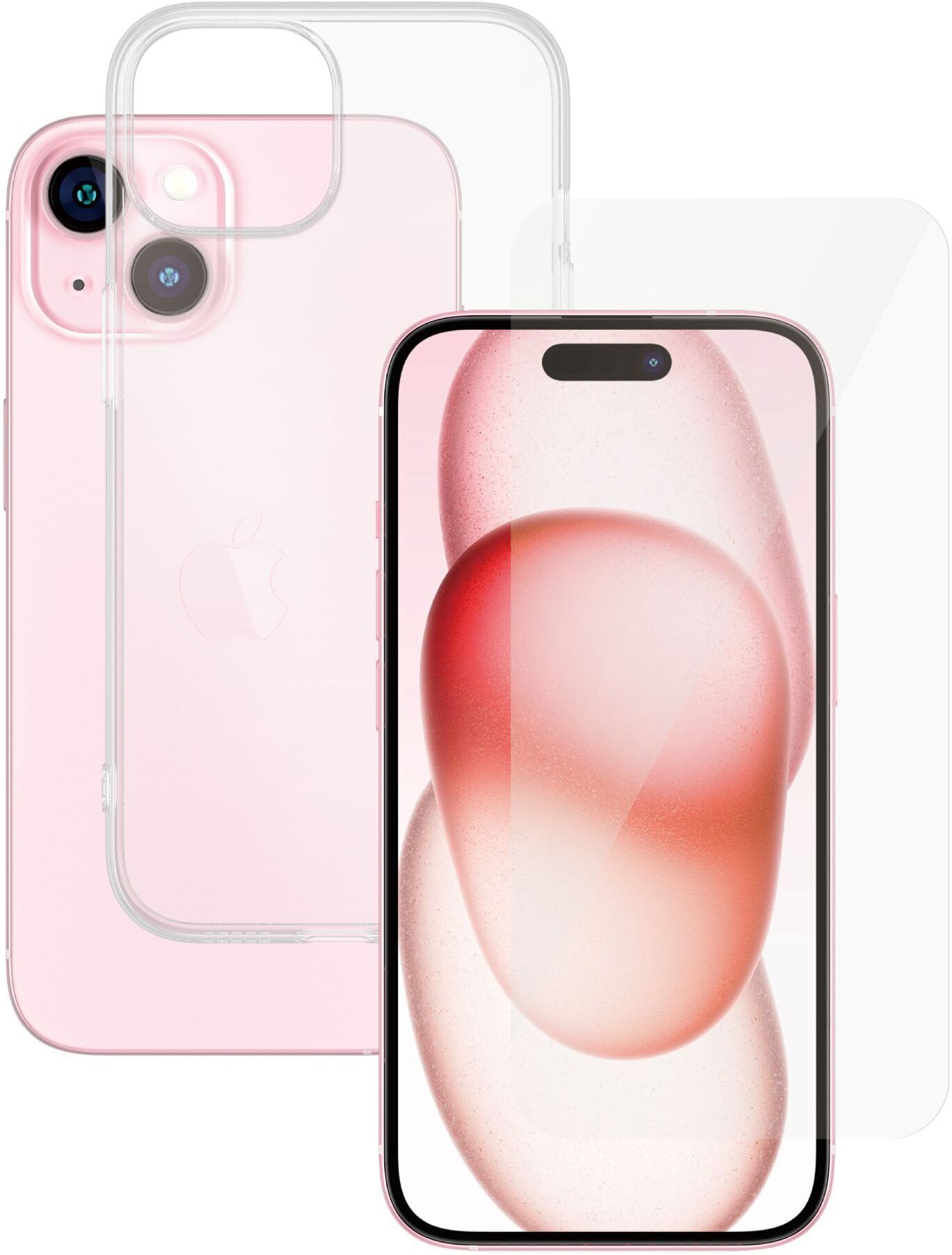 Przezroczyste etui na telefon i ochrona ekranu   PanzerGlass™   iPhone 15 - Refurbished