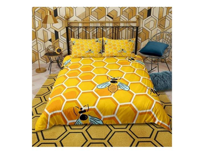 LuxusKollektion Kinderbettwäsche Bettwäscheset gelber Honig 200x200 Mikrofaser