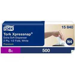 Tork Xpressnap® Taschentuchservietten Extra Weich Weiß-4000sdt