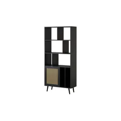 Regal  Vienna , schwarz , Maße (cm): B: 80 H: 175 T: 35.0