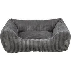 Trixie Jonna vital bed,corduroy plush,rectangul.,60×50cm,darkgrey (Hund), Hundebett + Katzenbett