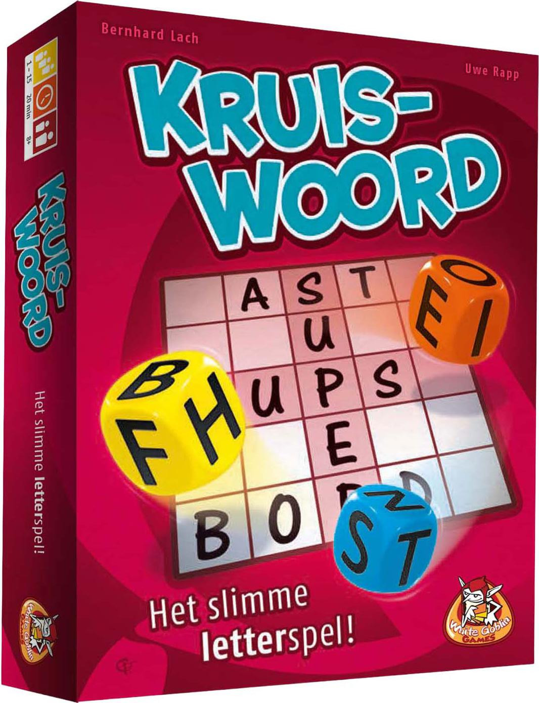 White Goblin Games Witte Kobolden Kruiswoordraadsspel Dobbelspel