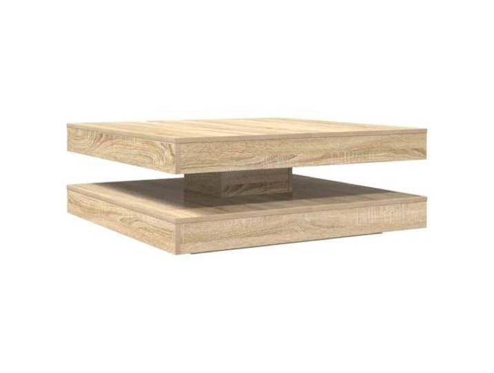 Couchtisch, drehbar, 360 Grad, Dub Sonoma, 90 x 90 x 34,5 cm, Holz