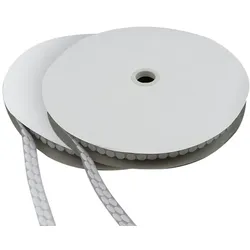 Klettpunkte auf Rolle, 10 mm | weiß | Set - Haken & Flausch, Nylon, Polyester