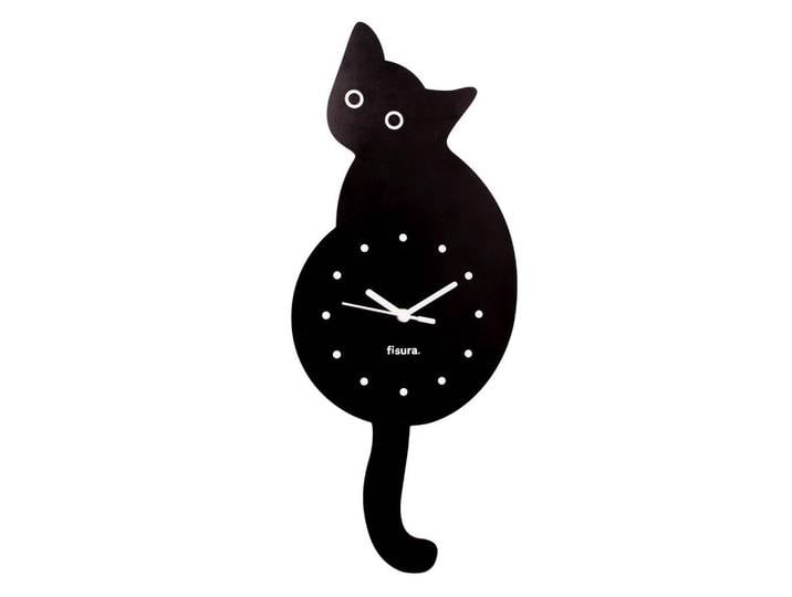 Wanduhr, Schwarz, Kunststoff, Holzwerkstoff, 18x3x43 cm, Dekoration, Uhr, Wanduhren
