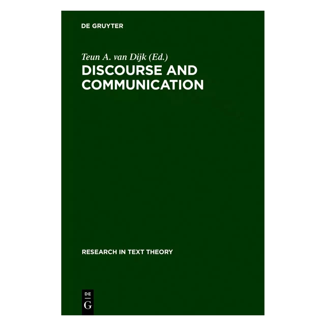 De Gruyter Discourse and Communication (Englisch, Hardcover, Teun A. van Dijk) (38990218)