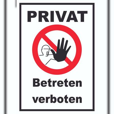 HB-Druck Privat Betreten verboten Schild A0 (841x1189mm)