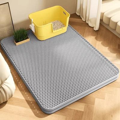 Uplift Picks PurrShield Extra Large Double Layer Waterproof Cat Litter Mat gray 30x30 Cm