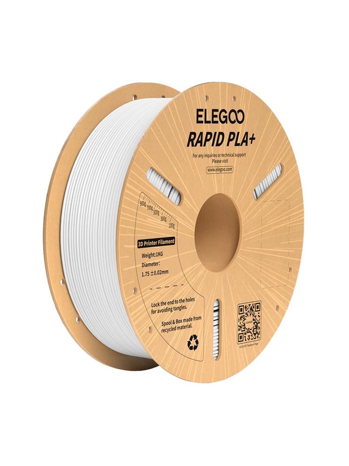 Elegoo Rapid PLA+ Filament - White - 3D Drucker