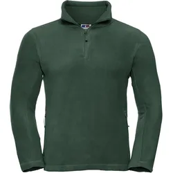 Russell Adults' Quarter Zip Outdoor Fleece, bottle green, XS